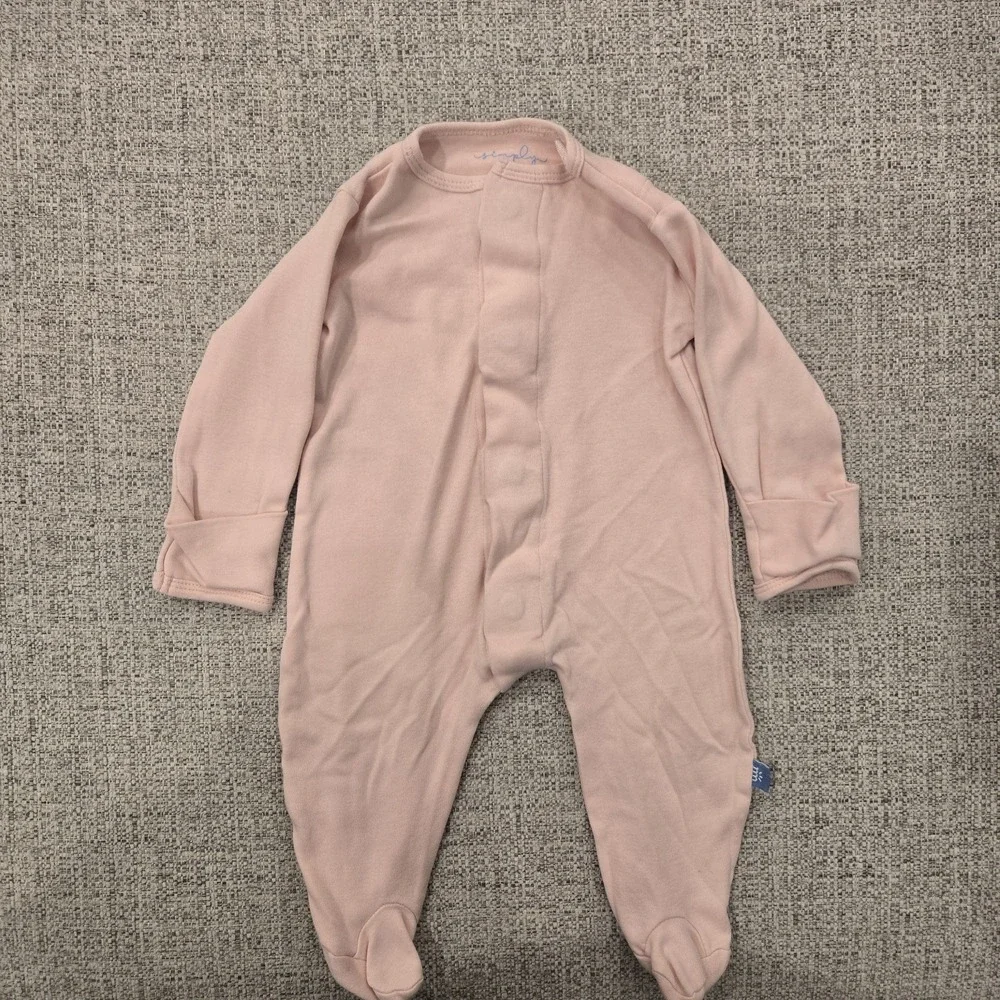 Simply Magnetic Me Pink Footie Sleeper Organic Cotton 0-3 Months